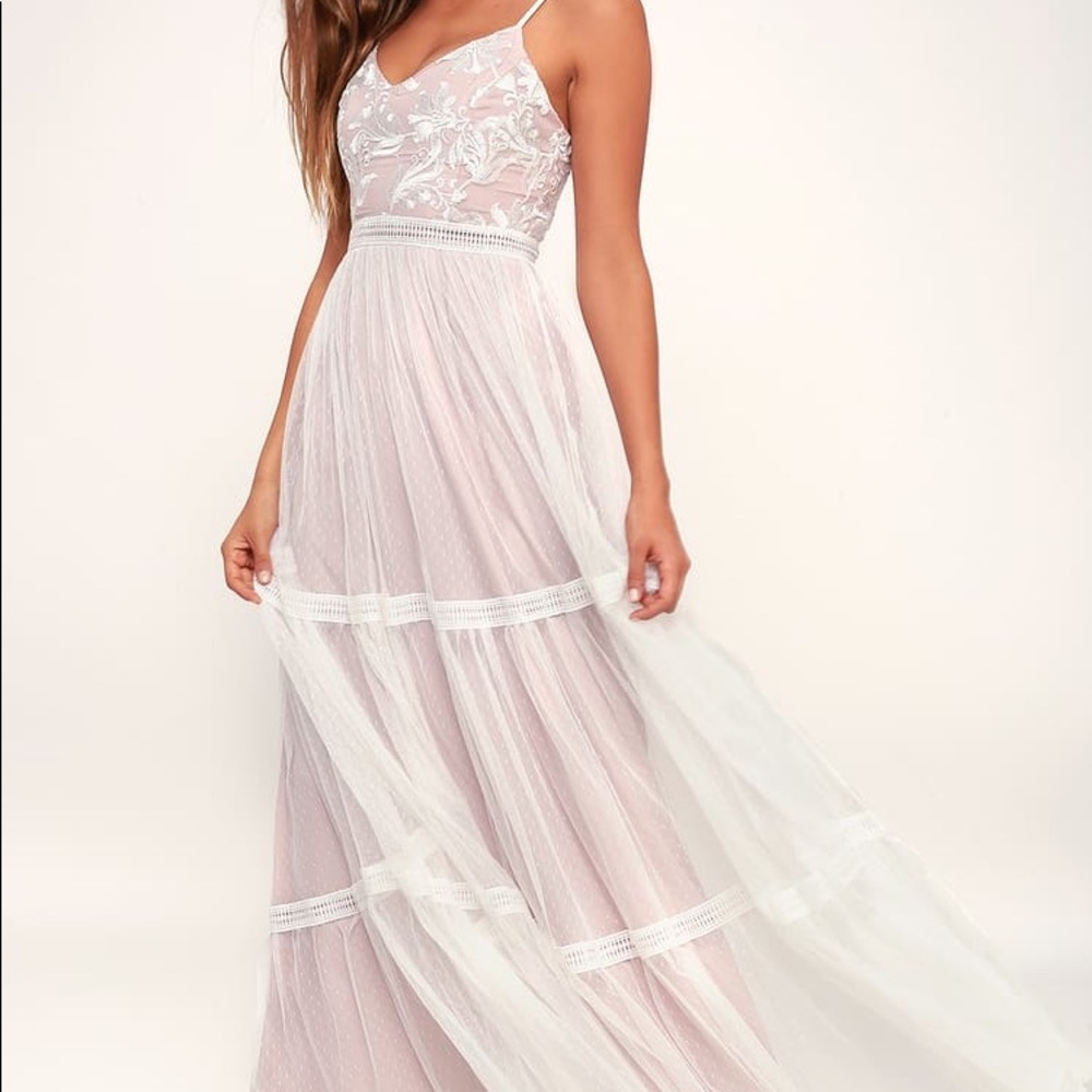 White Embroidered Maxi Dress